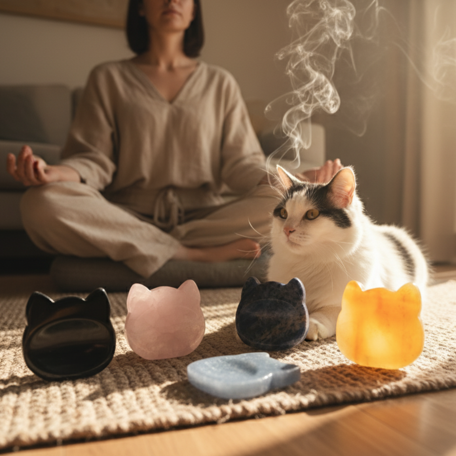 Luna - Cat Shaped Worry Stone