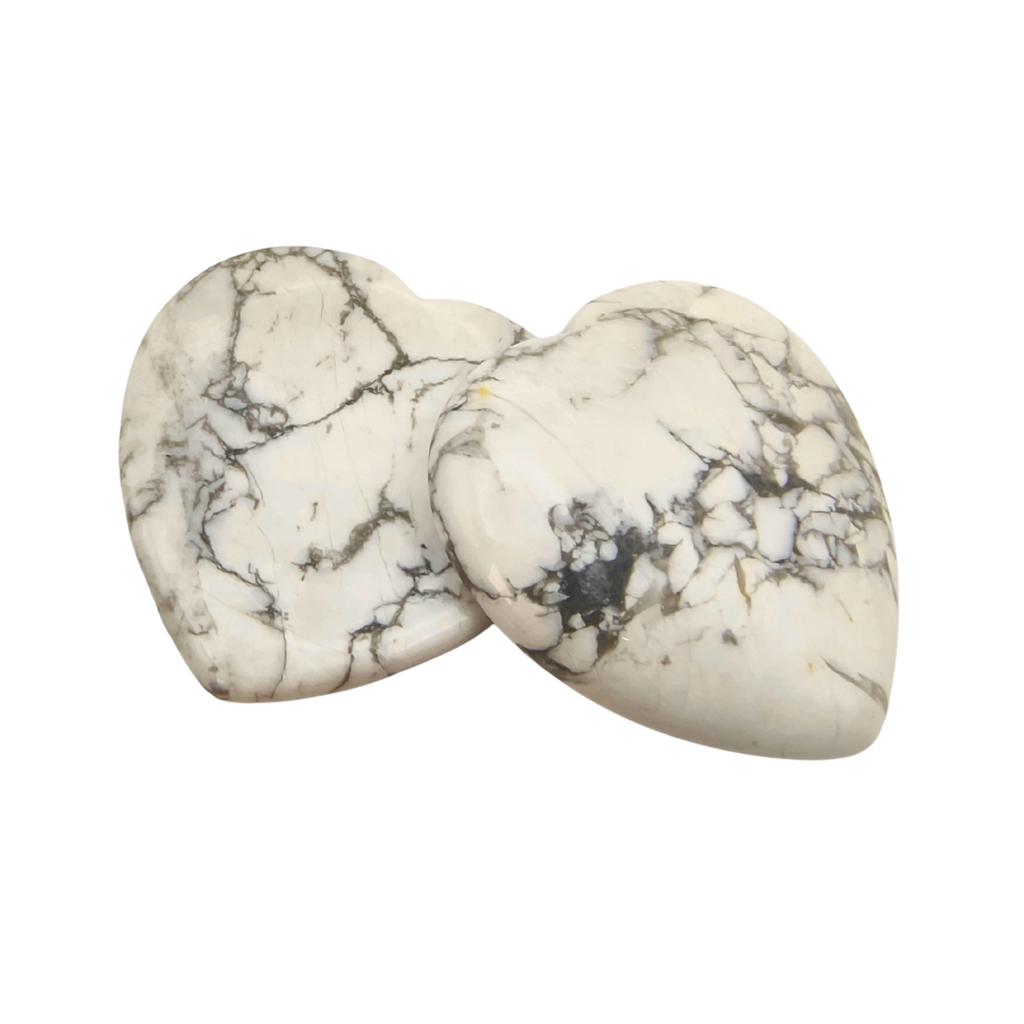Lovi the White Howlite - Heart Shape Worry Stone