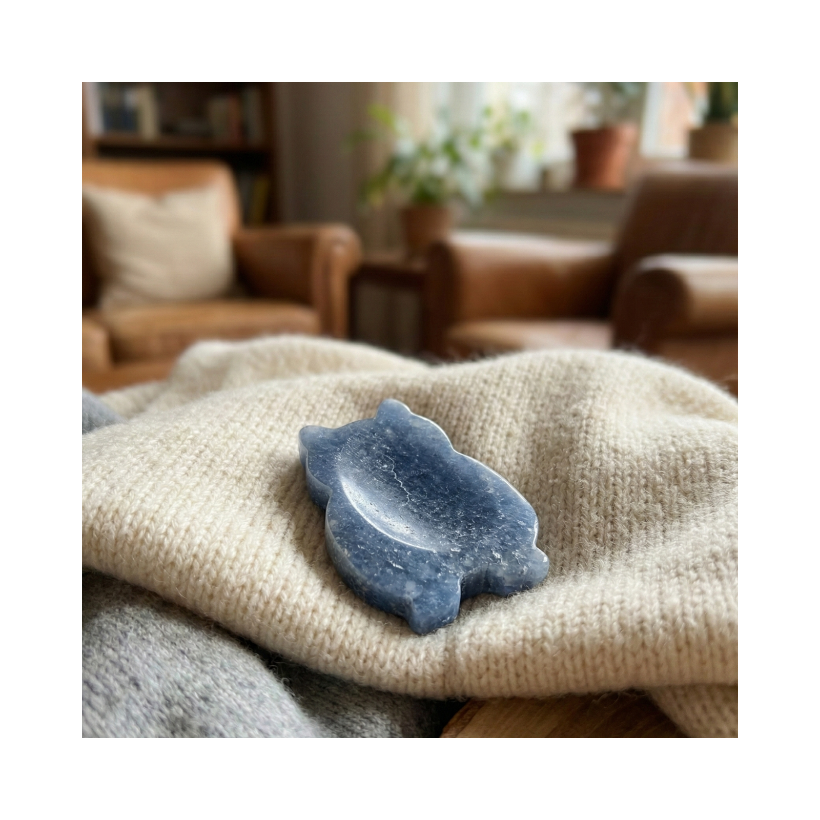 Pico the Blue Aventurine – Hamster Shaped Worry Stone