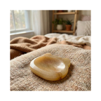 Luna the Yellow Jade – Cat Shaped Worry Stone