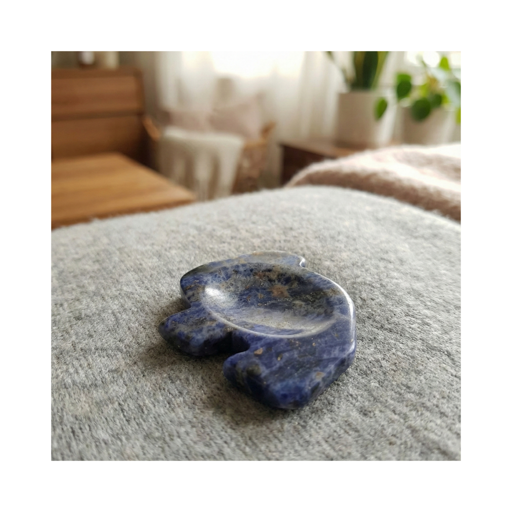 Lumi the Sodalite – Rabbit Shaped Worry Stone