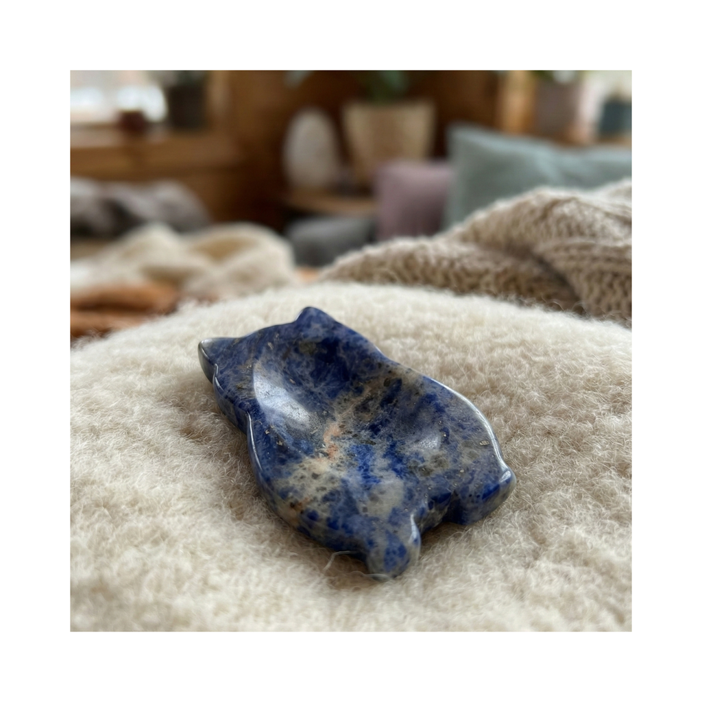 Pico the Sodalite – Hamster Shaped Worry Stone