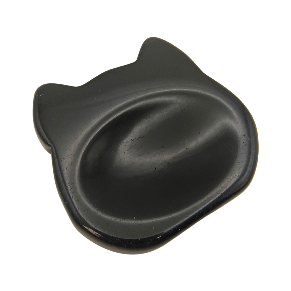Luna the Obsidian – Cat Shaped Worry Stone