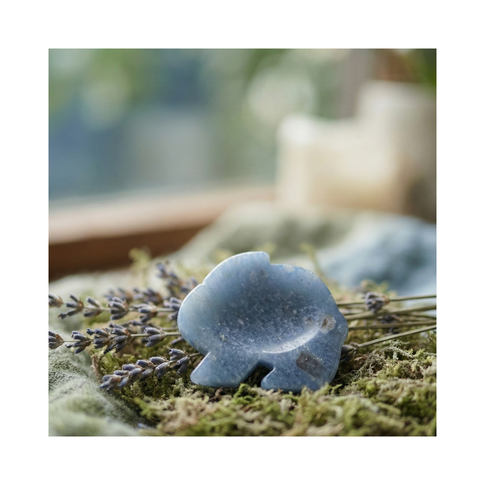 Lumi the Blue Aventurine– Rabbit Shaped Worry Stone