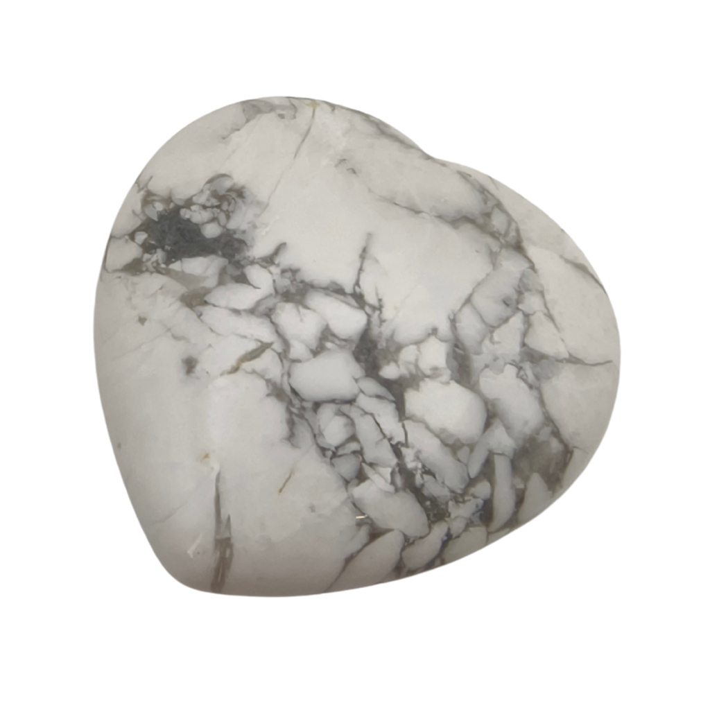 Lovi the White Howlite - Heart Shape Worry Stone