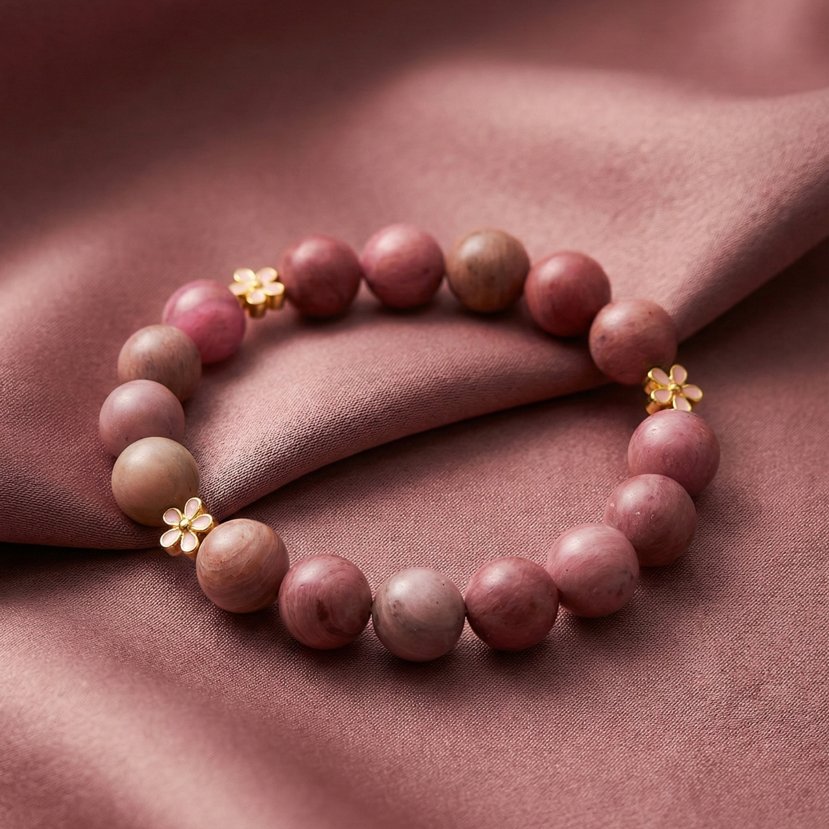 ROSIA Love Bracelet - Rose Rhodonite for Emotional Balance & Self-Love 