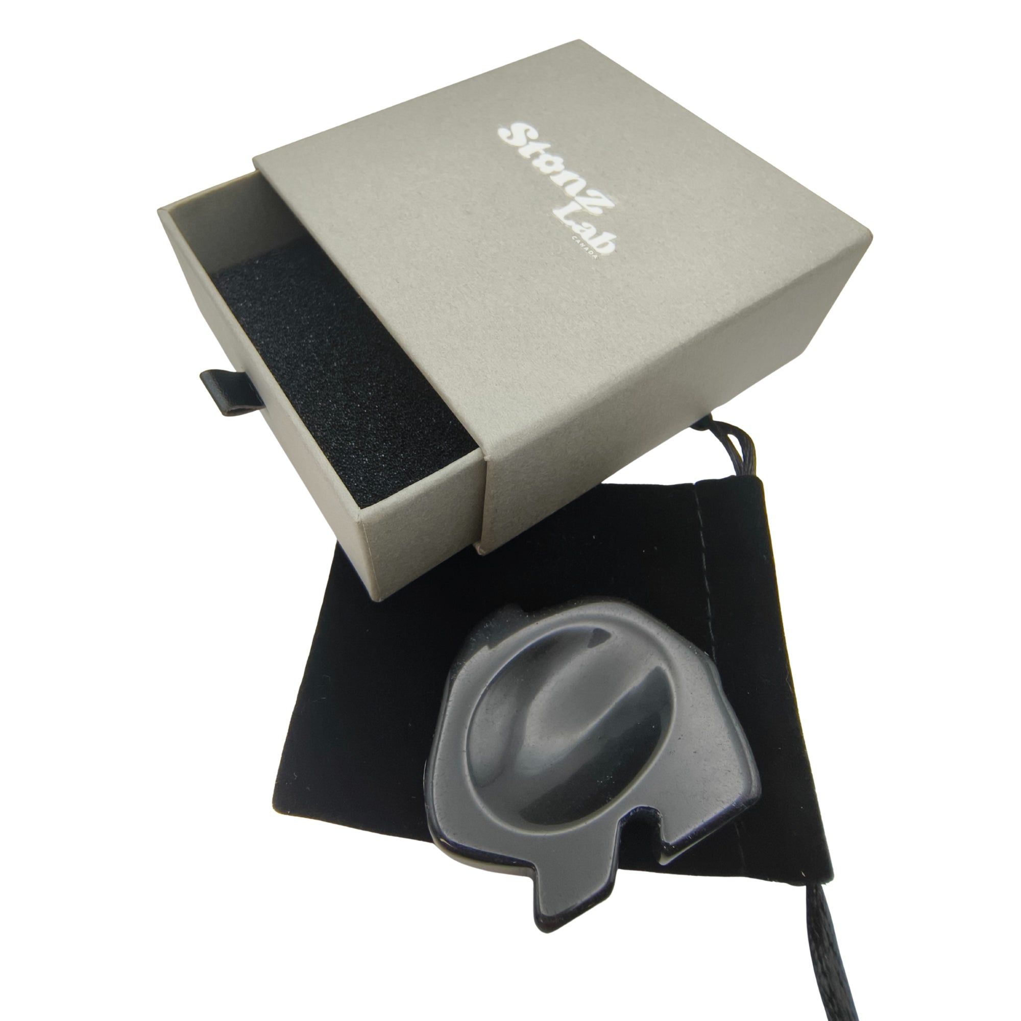 Lumi - Rabbit shaped crystal worry stone with pouch and gift box